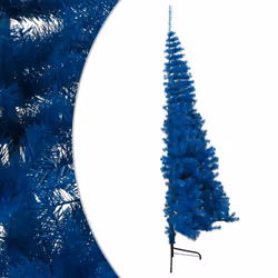 vidaXL Artificial Half Christmas Tree with Stand Decoration Artificial Tree - Blue, 210 cm