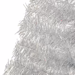 vidaXL Artificial Half Christmas Tree with Stand Decoration Artificial Tree - Silver, 210 cm - Additional view 5
