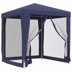 ) vidaXL Party Tent with Mesh Sidewalls Canopy Gazebo Multi Colours Multi Sizes - Blue, 200 x 200 x 240 cm (L x W x H