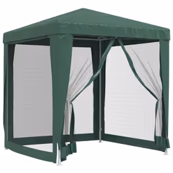 ) vidaXL Party Tent with Mesh Sidewalls Canopy Gazebo Multi Colours Multi Sizes - Green, 200 x 200 x 240 cm (L x W x H