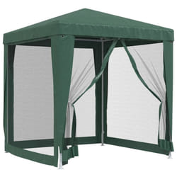 ) vidaXL Party Tent with Mesh Sidewalls Canopy Gazebo Multi Colours Multi Sizes - Green, 200 x 200 x 240 cm (L x W x H