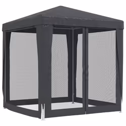 ) vidaXL Party Tent with Mesh Sidewalls Canopy Gazebo Multi Colours Multi Sizes - Anthracite, 200 x 200 x 240 cm (L x W x H - Additional view 4