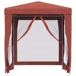 ) vidaXL Party Tent with Mesh Sidewalls Canopy Gazebo Multi Colours Multi Sizes - Red, 200 x 200 x 240 cm (L x W x H