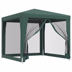 ) vidaXL Party Tent with Mesh Sidewalls Canopy Gazebo Multi Colours Multi Sizes - Green, 250 x 250 x 245 cm (L x W x H