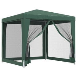 ) vidaXL Party Tent with Mesh Sidewalls Canopy Gazebo Multi Colours Multi Sizes - Green, 250 x 250 x 245 cm (L x W x H