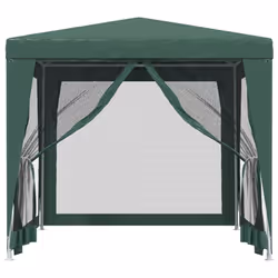 ) vidaXL Party Tent with Mesh Sidewalls Canopy Gazebo Multi Colours Multi Sizes - Green, 250 x 250 x 245 cm (L x W x H