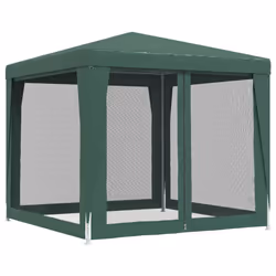 ) vidaXL Party Tent with Mesh Sidewalls Canopy Gazebo Multi Colours Multi Sizes - Green, 250 x 250 x 245 cm (L x W x H - Additional view 4