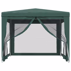 ) vidaXL Party Tent with Mesh Sidewalls Canopy Gazebo Multi Colours Multi Sizes - Green, 300 x 300 x 246 cm (L x W x H - Additional view 4
