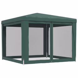 ) vidaXL Party Tent with Mesh Sidewalls Canopy Gazebo Multi Colours Multi Sizes - Green, 300 x 300 x 246 cm (L x W x H - Additional view 5