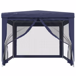 ) vidaXL Party Tent with Mesh Sidewalls Canopy Gazebo Multi Colours Multi Sizes - Blue, 297 x 396 x 246 cm (L x W x H - Additional view 3