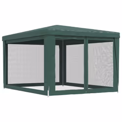 ) vidaXL Party Tent with Mesh Sidewalls Canopy Gazebo Multi Colours Multi Sizes - Green, 297 x 396 x 246 cm (L x W x H - Additional view 5