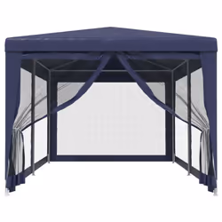 ) vidaXL Party Tent with Mesh Sidewalls Canopy Gazebo Multi Colours Multi Sizes - Blue, 296 x 594 x 258 cm (L x W x H - Additional view 4