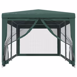 ) vidaXL Party Tent with Mesh Sidewalls Canopy Gazebo Multi Colours Multi Sizes - Green, 296 x 594 x 258 cm (L x W x H