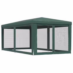 ) vidaXL Party Tent with Mesh Sidewalls Canopy Gazebo Multi Colours Multi Sizes - Green, 296 x 594 x 258 cm (L x W x H - Additional view 5