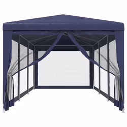 ) vidaXL Party Tent with Mesh Sidewalls Canopy Gazebo Multi Colours Multi Sizes - Blue, 300 x 898 x 258 cm (L x W x H