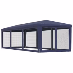 ) vidaXL Party Tent with Mesh Sidewalls Canopy Gazebo Multi Colours Multi Sizes - Blue, 300 x 898 x 258 cm (L x W x H - Additional view 4