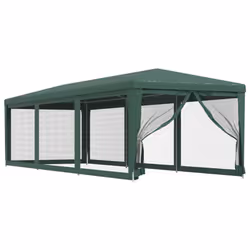 ) vidaXL Party Tent with Mesh Sidewalls Canopy Gazebo Multi Colours Multi Sizes - Green, 300 x 898 x 258 cm (L x W x H