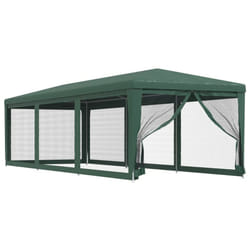 ) vidaXL Party Tent with Mesh Sidewalls Canopy Gazebo Multi Colours Multi Sizes - Green, 300 x 898 x 258 cm (L x W x H