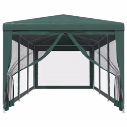 ) vidaXL Party Tent with Mesh Sidewalls Canopy Gazebo Multi Colours Multi Sizes - Green, 300 x 898 x 258 cm (L x W x H