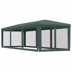 ) vidaXL Party Tent with Mesh Sidewalls Canopy Gazebo Multi Colours Multi Sizes - Green, 300 x 898 x 258 cm (L x W x H - Additional view 4
