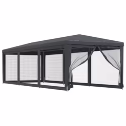 ) vidaXL Party Tent with Mesh Sidewalls Canopy Gazebo Multi Colours Multi Sizes - Anthracite, 300 x 898 x 258 cm (L x W x H