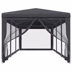 ) vidaXL Party Tent with Mesh Sidewalls Canopy Gazebo Multi Colours Multi Sizes - Anthracite, 300 x 898 x 258 cm (L x W x H
