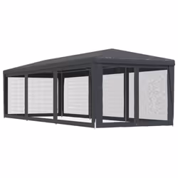 ) vidaXL Party Tent with Mesh Sidewalls Canopy Gazebo Multi Colours Multi Sizes - Anthracite, 300 x 898 x 258 cm (L x W x H - Additional view 4