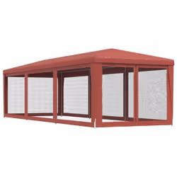 ) vidaXL Party Tent with Mesh Sidewalls Canopy Gazebo Multi Colours Multi Sizes - Red, 300 x 898 x 258 cm (L x W x H - Additional view 4