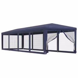 ) vidaXL Party Tent with Mesh Sidewalls Canopy Gazebo Multi Colours Multi Sizes - Blue, 300 x 1200 x 260 cm (L x W x H