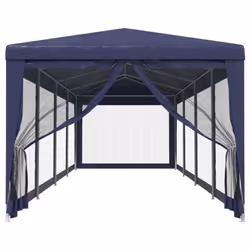 ) vidaXL Party Tent with Mesh Sidewalls Canopy Gazebo Multi Colours Multi Sizes - Blue, 300 x 1200 x 260 cm (L x W x H