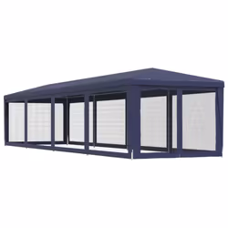 ) vidaXL Party Tent with Mesh Sidewalls Canopy Gazebo Multi Colours Multi Sizes - Blue, 300 x 1200 x 260 cm (L x W x H - Additional view 4