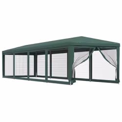 ) vidaXL Party Tent with Mesh Sidewalls Canopy Gazebo Multi Colours Multi Sizes - Green, 300 x 1200 x 260 cm (L x W x H