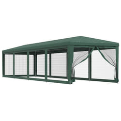 ) vidaXL Party Tent with Mesh Sidewalls Canopy Gazebo Multi Colours Multi Sizes - Green, 300 x 1200 x 260 cm (L x W x H