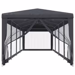 ) vidaXL Party Tent with Mesh Sidewalls Canopy Gazebo Multi Colours Multi Sizes - Anthracite, 300 x 1200 x 260 cm (L x W x H