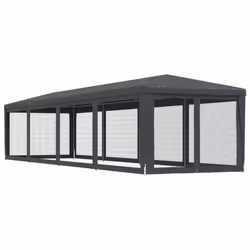 ) vidaXL Party Tent with Mesh Sidewalls Canopy Gazebo Multi Colours Multi Sizes - Anthracite, 300 x 1200 x 260 cm (L x W x H - Additional view 4