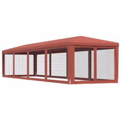 ) vidaXL Party Tent with Mesh Sidewalls Canopy Gazebo Multi Colours Multi Sizes - Red, 300 x 1200 x 260 cm (L x W x H - Additional view 4