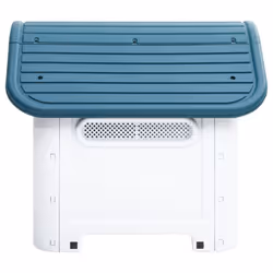 vidaXL Dog House Polypropylene Pet Carrier Animal Supply Kennel Cage Blue/Grey - blue - Additional view 2