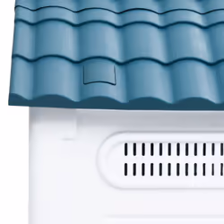 vidaXL Dog House Polypropylene Pet Carrier Animal Supply Kennel Cage Blue/Grey - Blue, white, black - Additional view 4