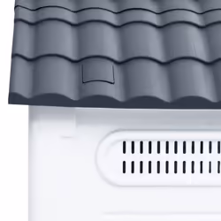 vidaXL Dog House Polypropylene Pet Carrier Animal Supply Kennel Cage Blue/Grey - Grey, white, black - Additional view 4