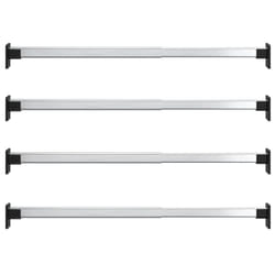 vidaXL 4x Telescopic Wardrobe Rails Silver 58-100 cm Wardrobe Hanging Rail