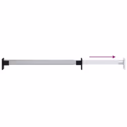 vidaXL 4x Telescopic Wardrobe Rails Silver 58-100 cm Wardrobe Hanging Rail - Additional view 5