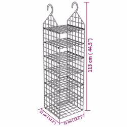 vidaXL 2x Hanging Closet Organiser with 7 Shelves Hanging Wardrobe Organiser - Additional view 7