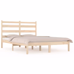 vidaXL Solid Wood Pine Bed Frame Wooden Bedstead Bed Base Multi Colours/Sizes - brown, 140 x 200 cm