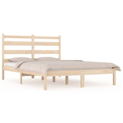 vidaXL Solid Wood Pine Bed Frame Wooden Bedstead Bed Base Multi Colours/Sizes - brown, 140 x 200 cm