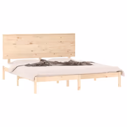 vidaXL Solid Wood Pine Bed Frame Wooden Bedstead Bed Base Multi Colours/Sizes - brown, 200 x 200 cm - Additional view 2