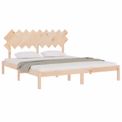 vidaXL Solid Wood Bed Frame Home Wooden Bed Base Bedstead Multi Colours/Sizes - brown, 180 x 200 cm - Additional view 2