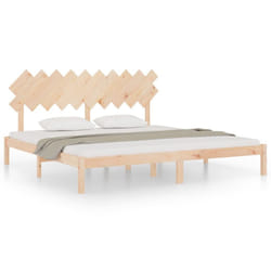 vidaXL Solid Wood Bed Frame Home Wooden Bed Base Bedstead Multi Colours/Sizes - brown, 200 x 200 cm
