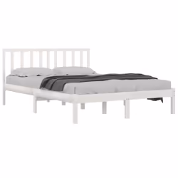 vidaXL Solid Wood Pine Bed Frame Wooden Bedstead Bed Base Multi Colours/Sizes - white, 200 x 200 cm