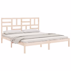 vidaXL Solid Wood Bed Frame Home Wooden Bedstead Bed Base Multi Colours/Sizes - brown, 180 x 200 cm - Additional view 2