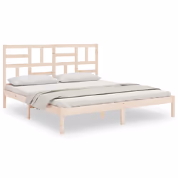 vidaXL Solid Wood Bed Frame Home Wooden Bedstead Bed Base Multi Colours/Sizes - brown, 200 x 200 cm